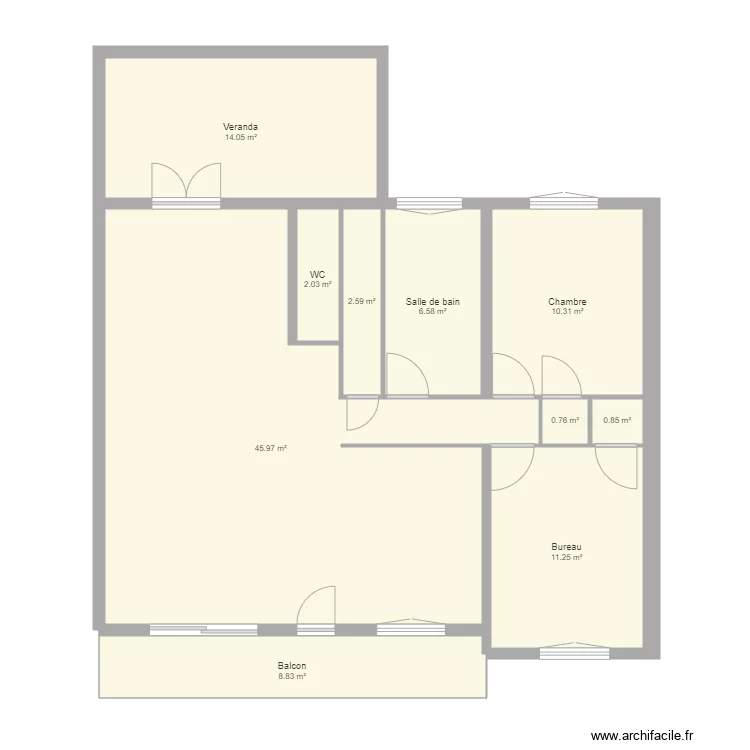 plan sans murs cuisine. Plan de 