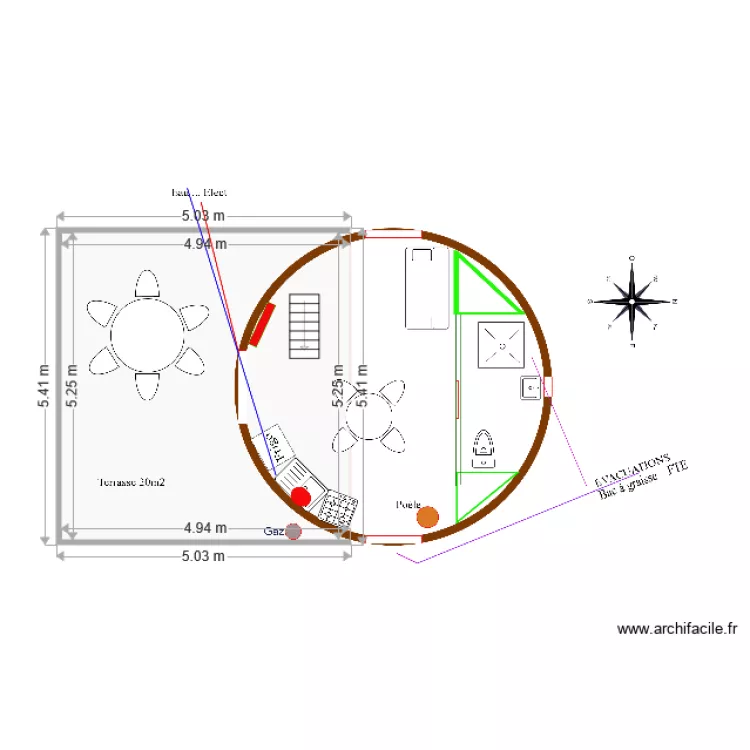 Maison Ronde. Plan de 