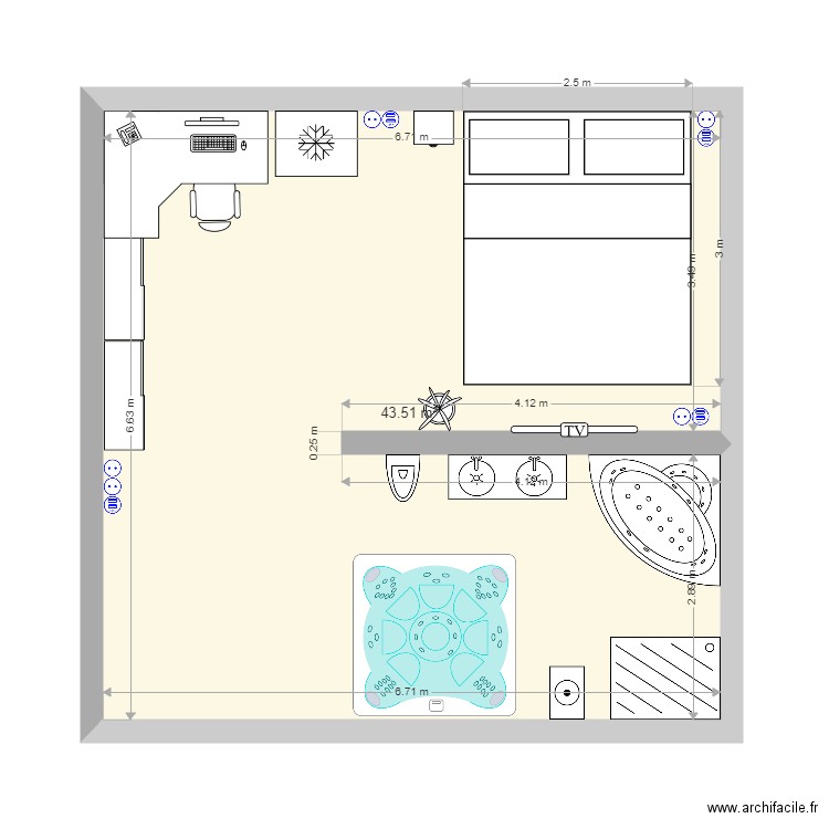 Chambre de NoaLaBossDeLaMafia. Plan de 0 pièce et 0 m2