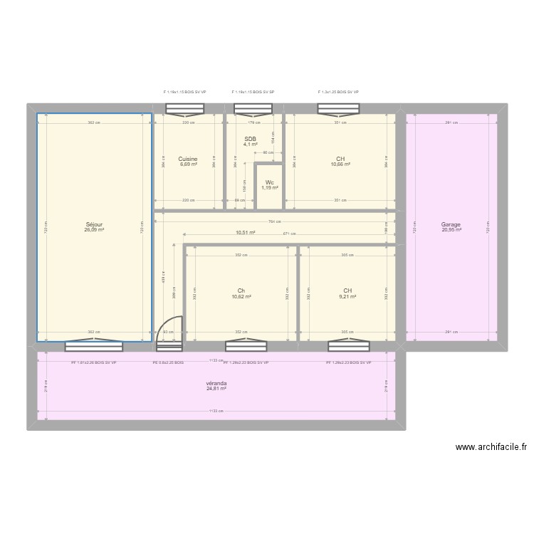 O sur mesure . Plan de 0 pièce et 0 m2