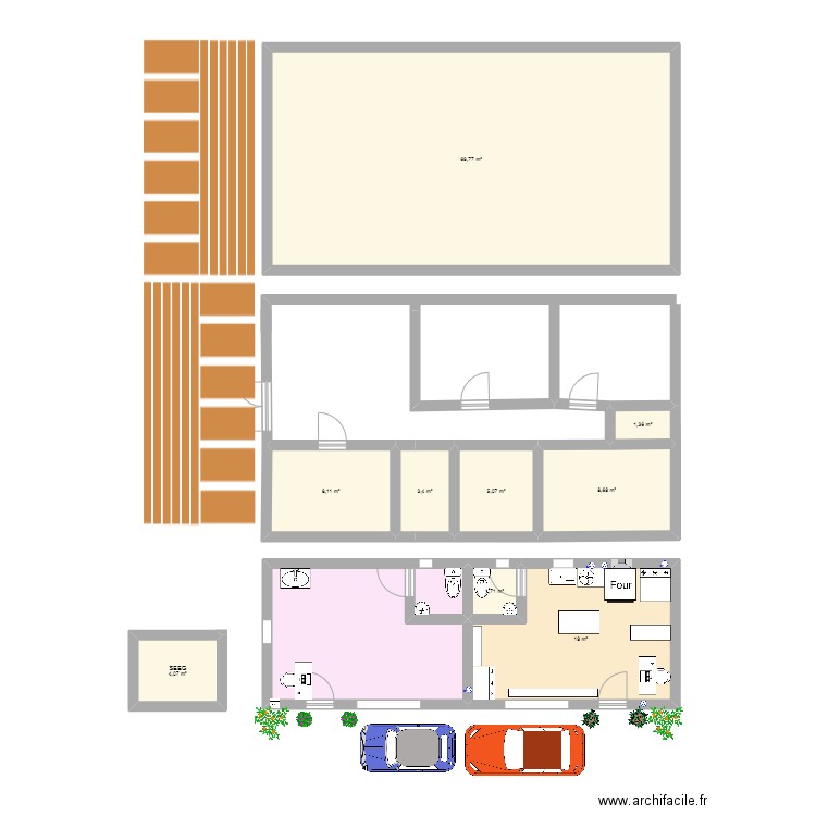 Box ET Studios. Plan de 10 pièces et 141 m2