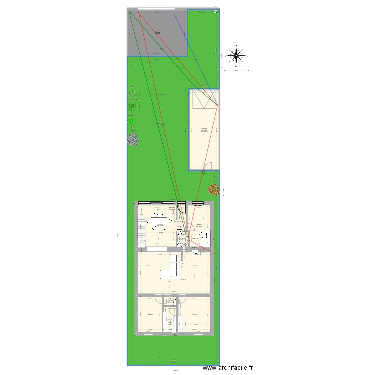 Plan rdc Talence agrandissement. Plan de 0 pièce et 0 m2