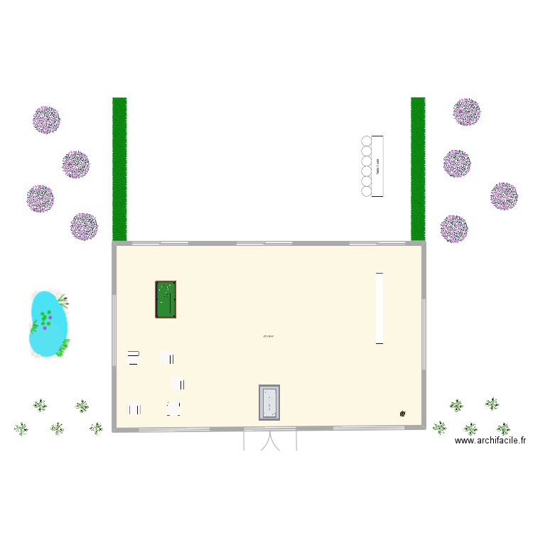 version 1. Plan de 1 pièce et 271 m2