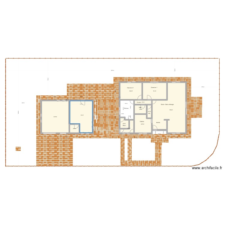 Maison St O actuel terrasses. Plan de 0 pièce et 0 m2