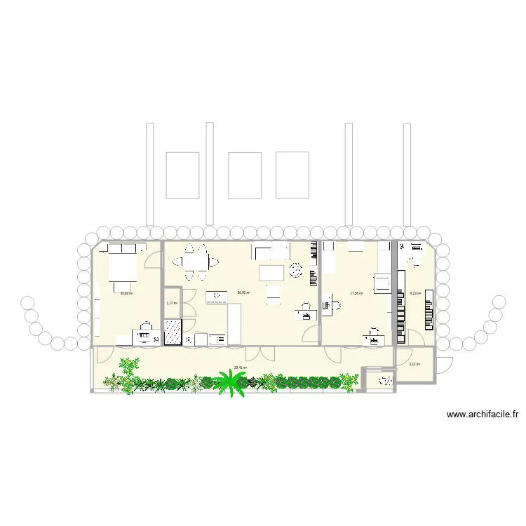 Earthship 3 am&eacute;nagement. Plan de 