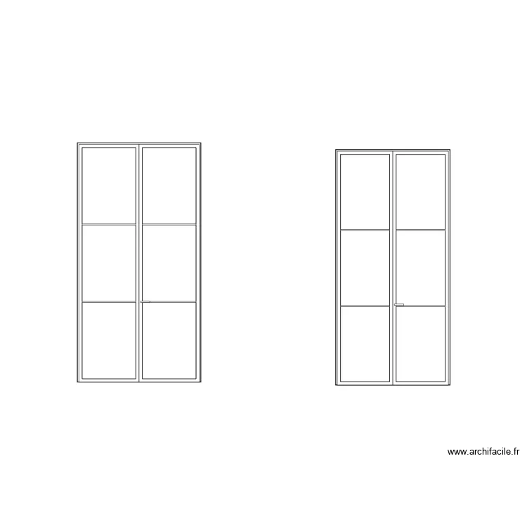 fa&ccedil;ade cour. Plan de 