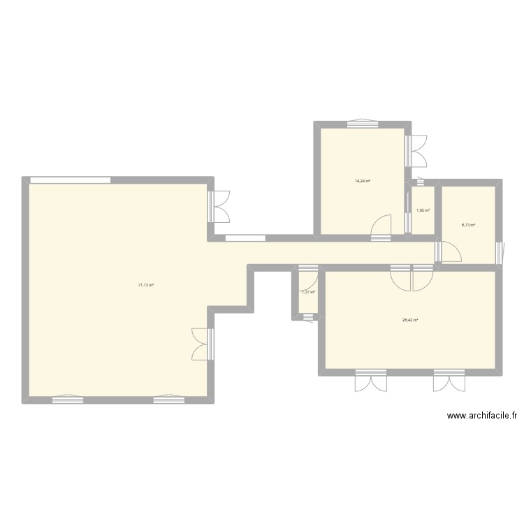 maison. Plan de 6 pièces et 122 m2