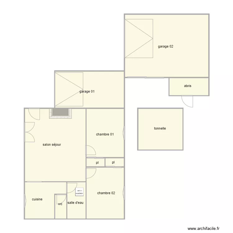 gourdon am 1366. Plan de 