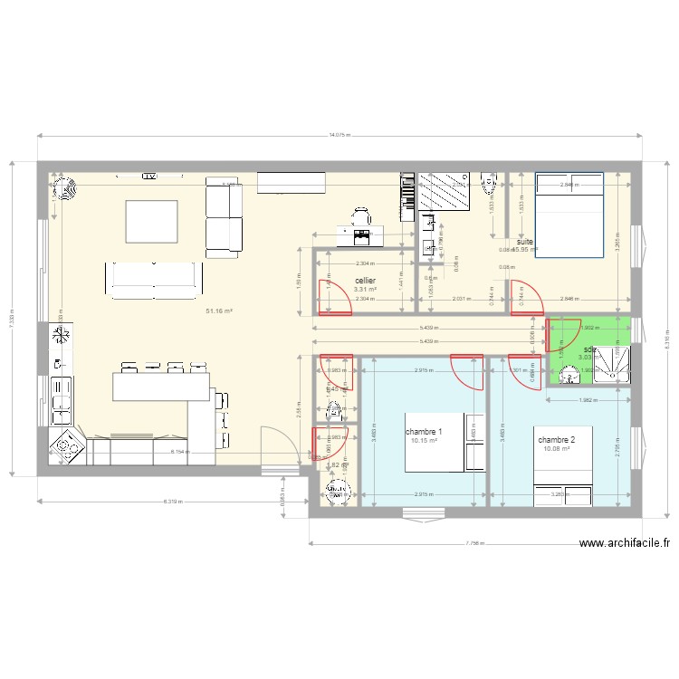 maison bois version last. Plan de 8 pièces et 97 m2