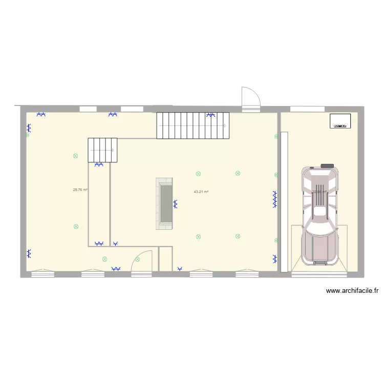 ELEC REZ DE CHAUSSEE. Plan de 