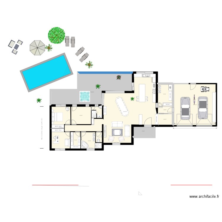 Projet maison v10. Plan de 0 pièce et 0 m2