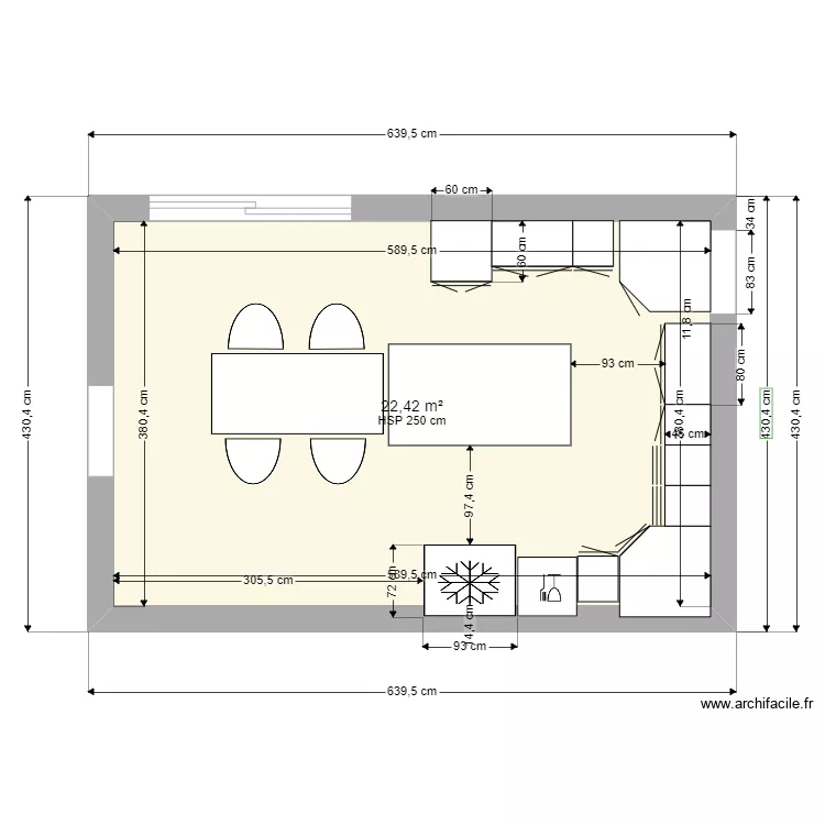 PLAN CUISINE HABITATION BAS. Plan de 