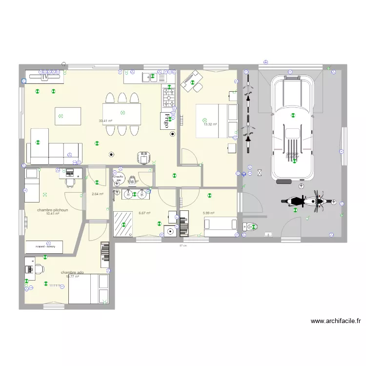 baraque 90m2. Plan de baraque 90m2. Plan de