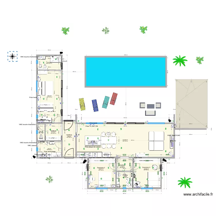 VILLA LAROMANA COMPLET. Plan de 