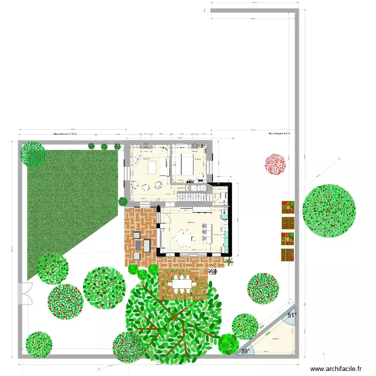 villa Lili plain pied 3 bis. Plan de 