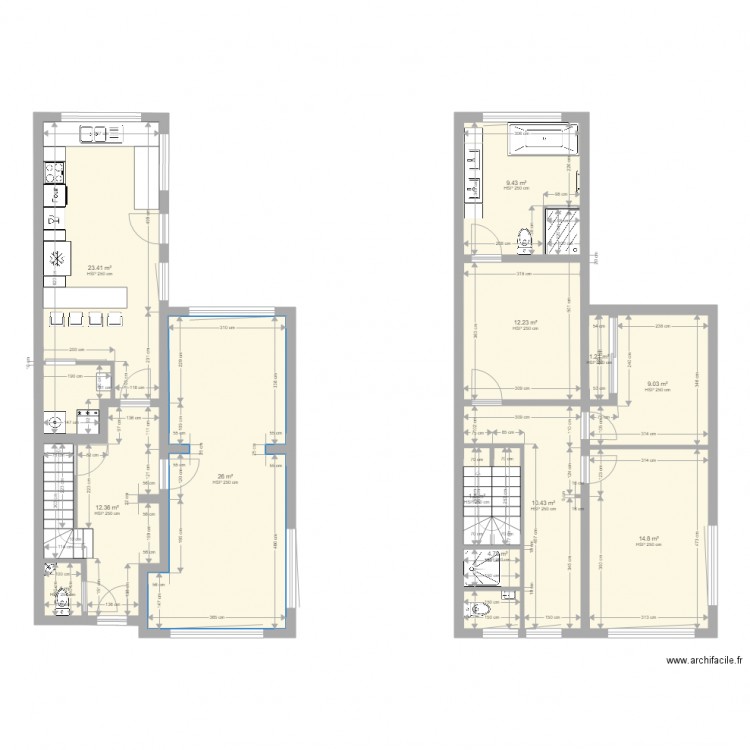 maison rdc final. Plan de 0 pièce et 0 m2