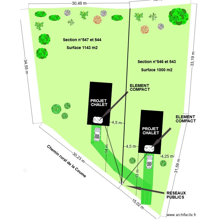 PLAN DE MASSE. Plan de 0 pièce et 0 m2