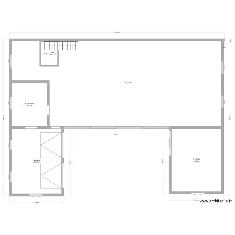LOCAL COMMERCIAL 3 CHEMIN DES CARRIERS 82240SEPTFONDS. Plan de 