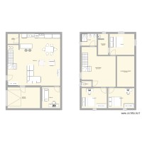 Plan maison avec R1 et mezzanine