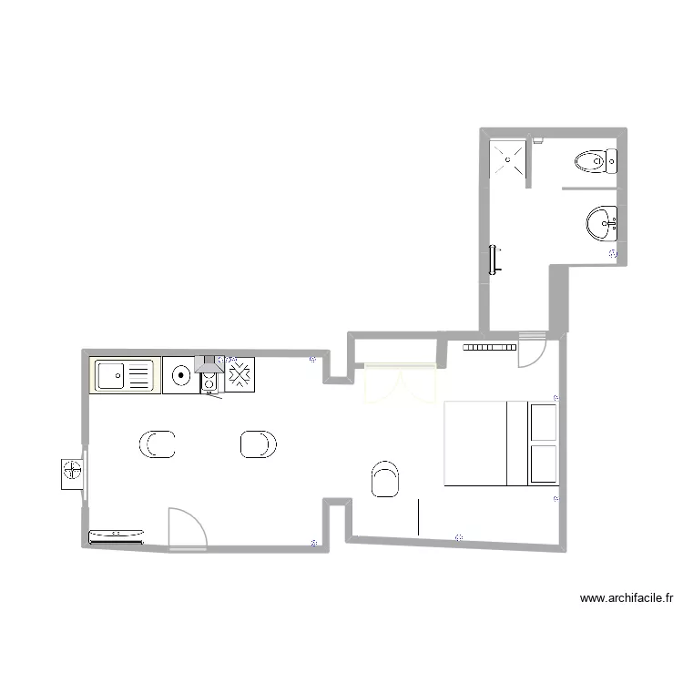 Appartement Claire meublé. Plan de Appartement Claire meublé. Plan de