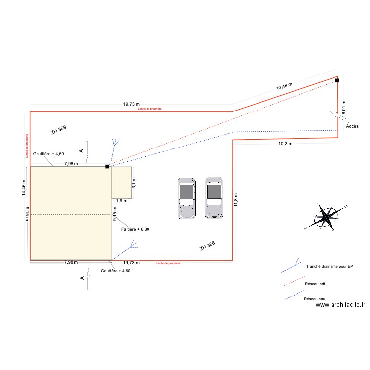 Plan de masse grange peujard. Plan de 0 pièce et 0 m2