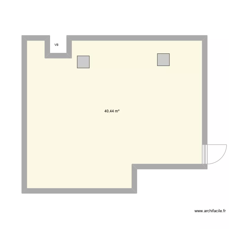 INLI Le blanc mesnil. Plan de 1  et 40 m²