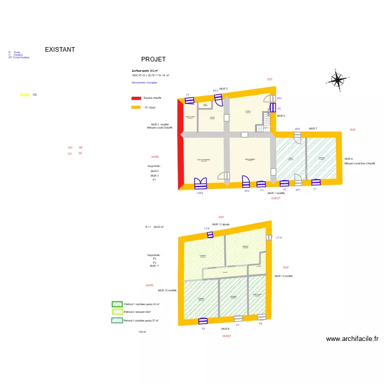 TARDIF DE PETIVILLE_Projet. Plan de 16 et 219 m² TARDIF DE PETIVILLE_Projet. Plan de 16 et 219 m²