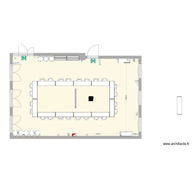 Salle Vulcain 347. Plan de 