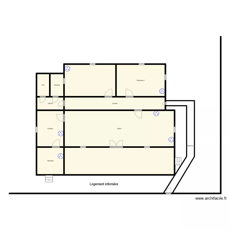circuit prise Logement infirmière MANONKPON. Plan de circuit prise Logement infirmière MANONKPON. Plan de