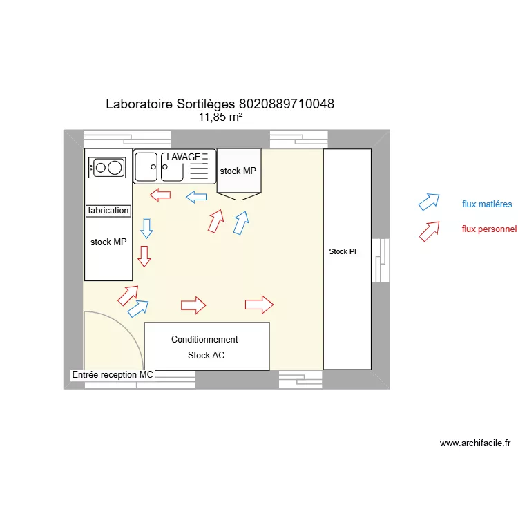 plan labo. Plan de 1 Pièce et 12 m² plan labo. Plan de 1 Pièce et 12 m²