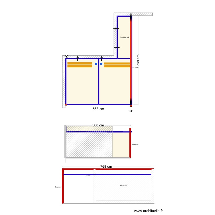 EDWIN Conceicao . Plan de 5 pièces et 40 m2