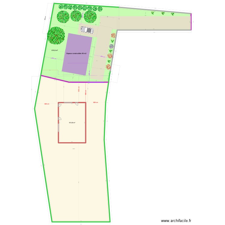 PLAN DECOUPAGE PARCELLE 11/22 a. Plan de 3 pièces et 1578 m2