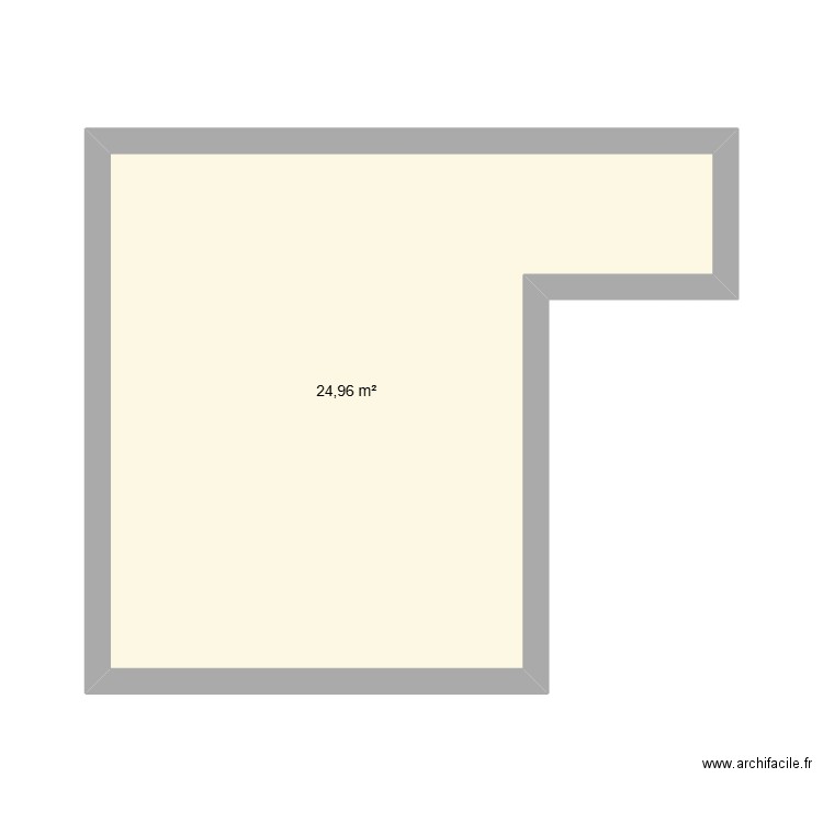 studio1. Plan de 1 pièce et 25 m2