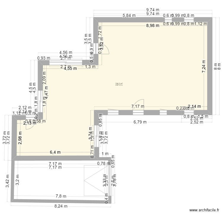 TEST facade. Plan de 0 pièce et 0 m2