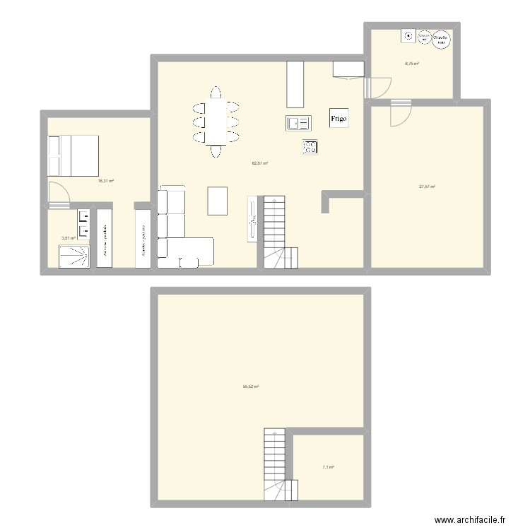 projet 4. Plan de 7 pièces et 184 m2