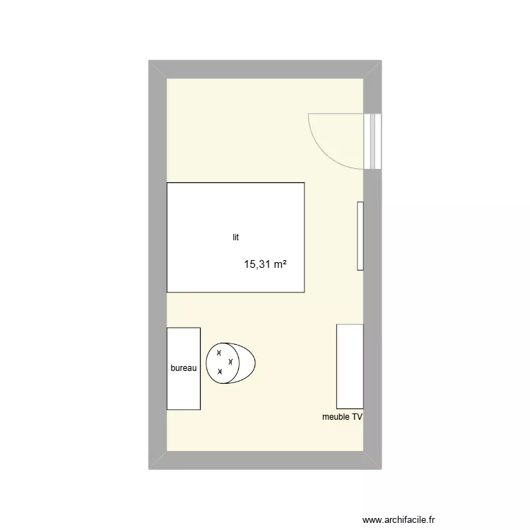chambre. Plan de chambre. Plan de