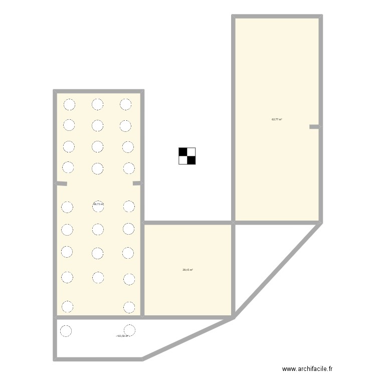 terasse. Plan de 4 pièces et 179 m2