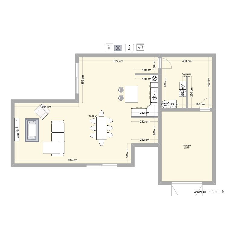 1er essai. Plan de 0 pièce et 0 m2