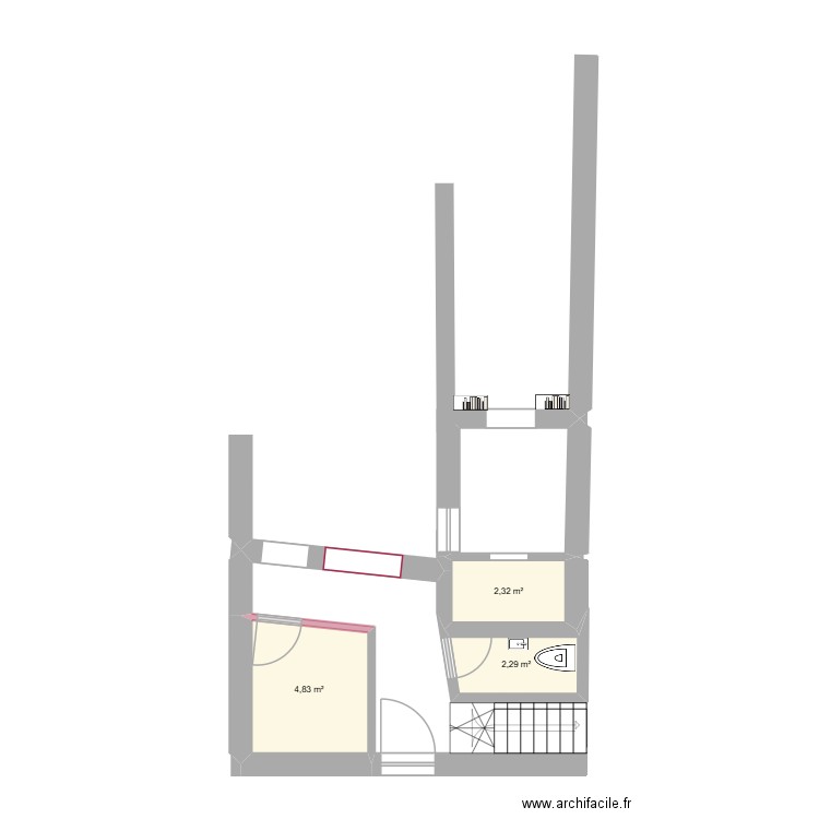 Riad Essaouira. Plan de 3 pièces et 9 m2