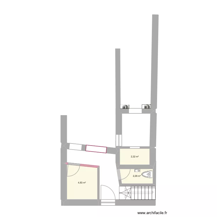 Riad Essaouira. Plan de 3  et 9 m²
