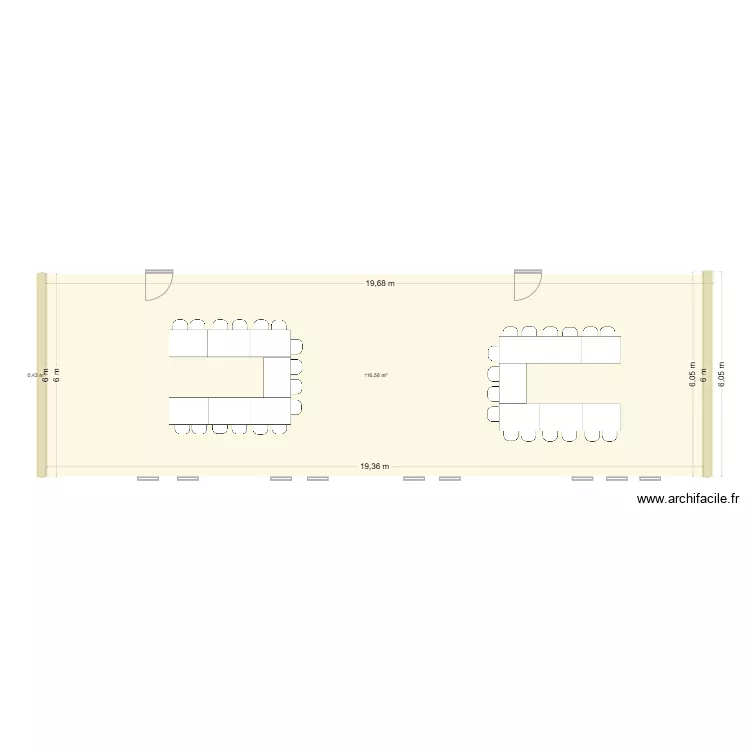 salle deuxi&egrave;me &eacute;tage r&eacute;novation. Plan de 