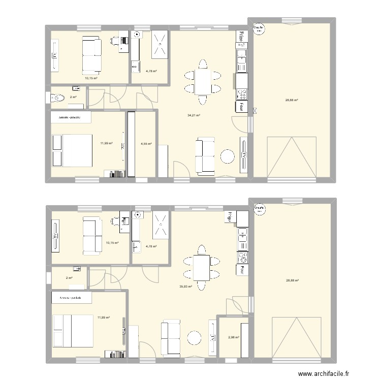 maison 3. Plan de 14 pièces et 193 m2