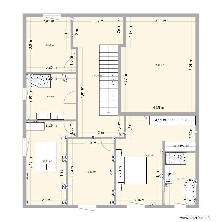 07B.12 SON GECERLI OLAN Memet. Plan de 8 pièces et 128 m2