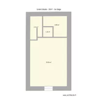 Plan 3e &eacute;tage - T2 35m&sup2; - Perpi - dagobert v2