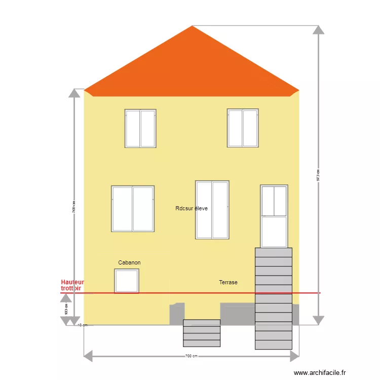 Nouvelle Façade arrière. Plan de Nouvelle Façade arrière. Plan de