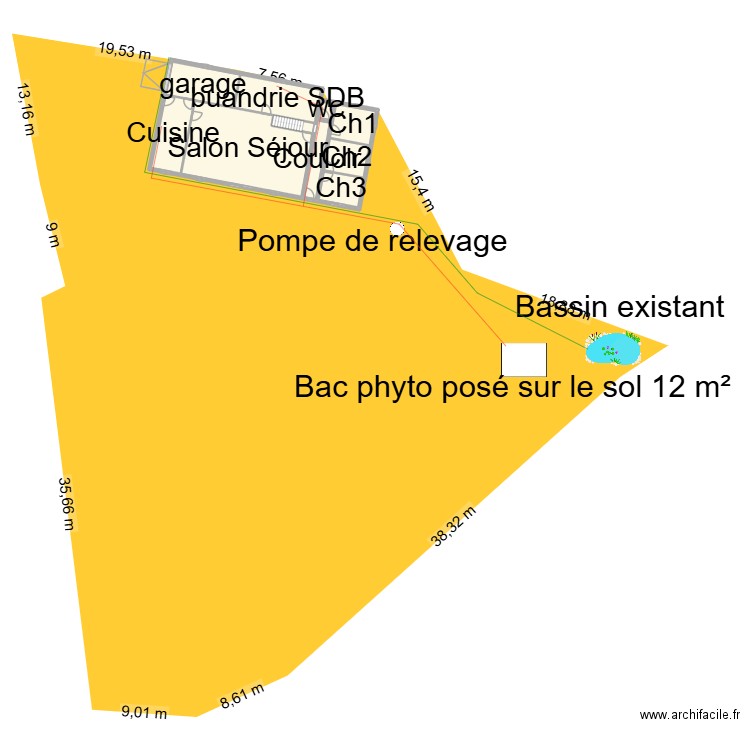 plan réseau phyto réseau eaux pluviales. Plan de 9 pièces et 157 m2