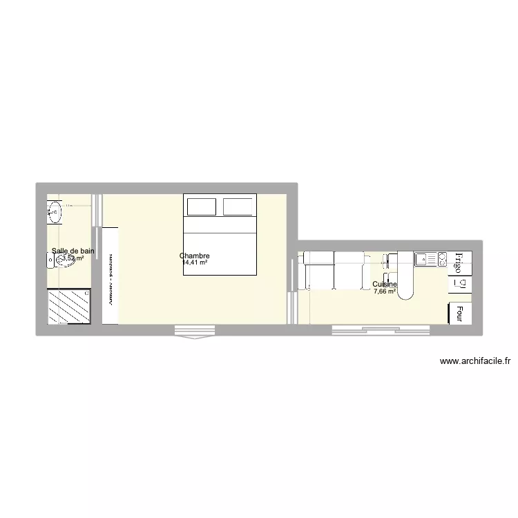 marie. Plan de 3 pièces et 26 m² marie. Plan de 3 pièces et 26 m²