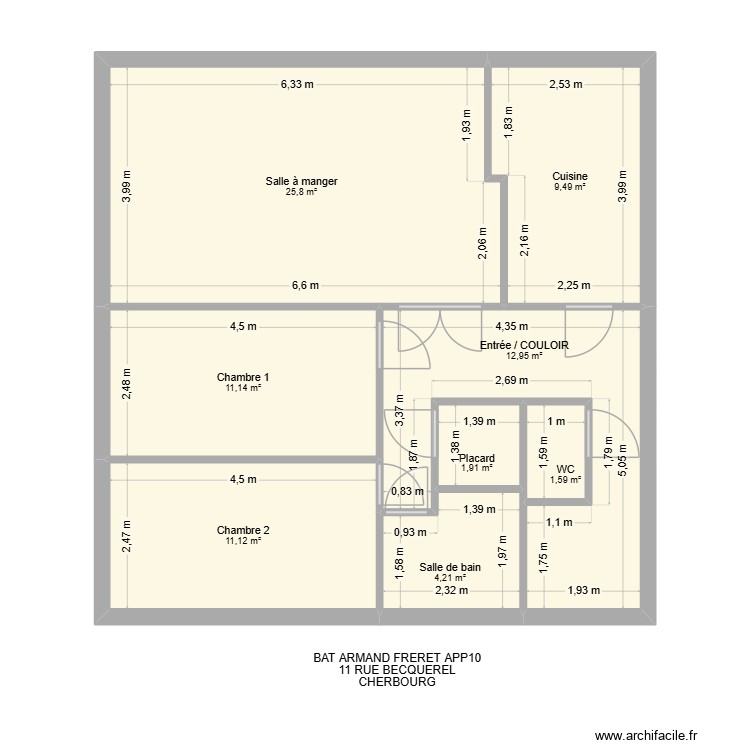 BAT ARMAND FRERET LGT10. Plan de 0 pièce et 0 m2