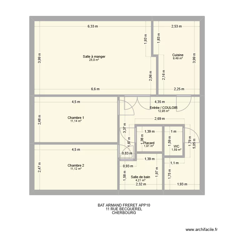 BAT ARMAND FRERET LGT10. Plan de 