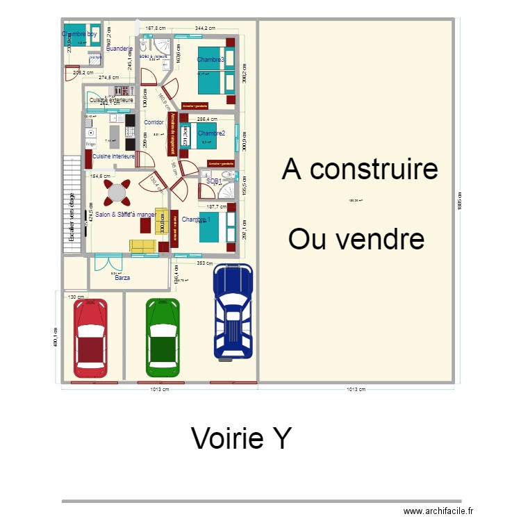 vue en plan Callixte Nyabugete IV RDC2. Plan de 14 pièces et 358 m2